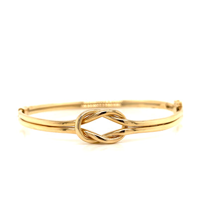 9ct Gold Yellow Ladies Solid Hook And Eye Bangle Gift Box | Chain Reaction  Jewellers