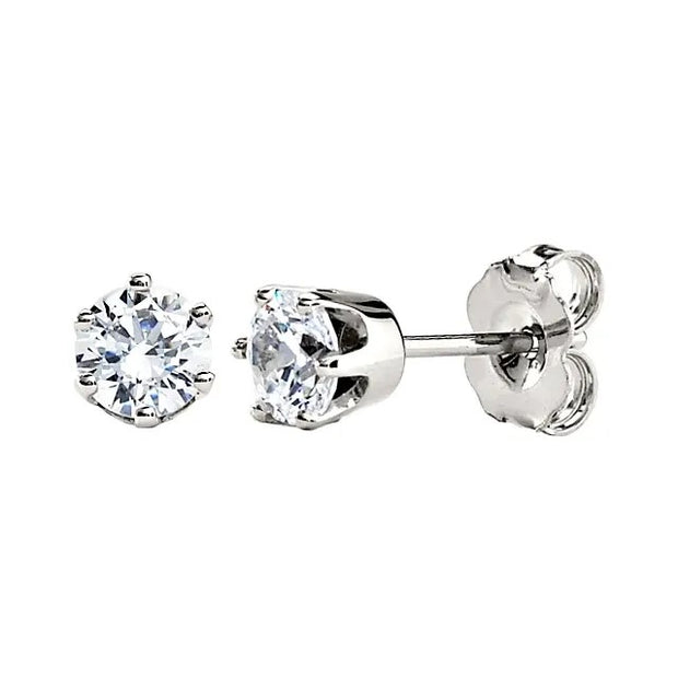 Platinum 3/4ctw Diamond Stud Earrings