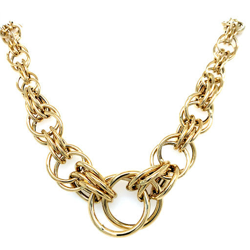 14 Karat Yellow Gold Fancy Link Chain