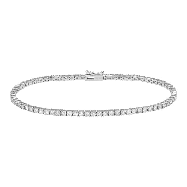 14K White Gold 3.00CTW Lab Grown Diamond Tennis Bracelet