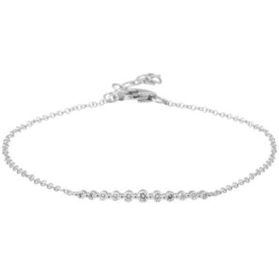 14K White Gold and Diamond Bracelet