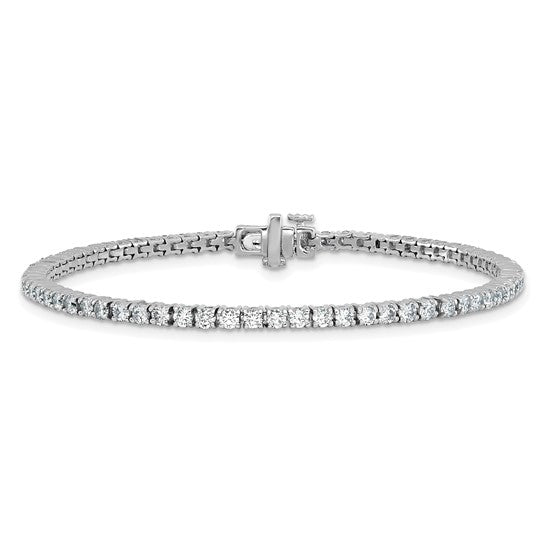 14K White Gold 2.75CTW Lab Grown Tennis Bracelet