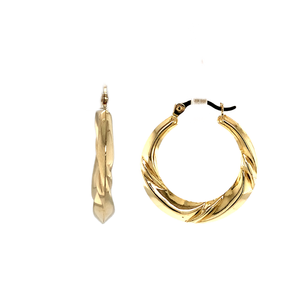 14K Yellow Gold Small Hoop Earrings