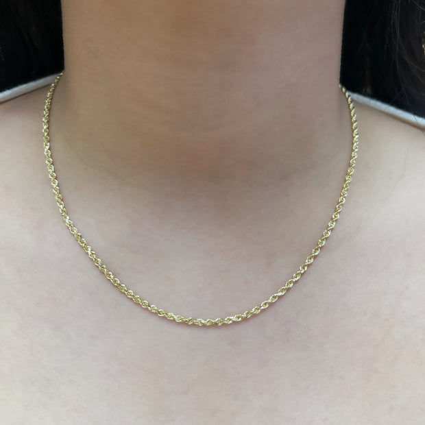 14K Rope Chain 18"