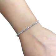 14K White Gold 3.00CTW Lab Grown Diamond Tennis Bracelet