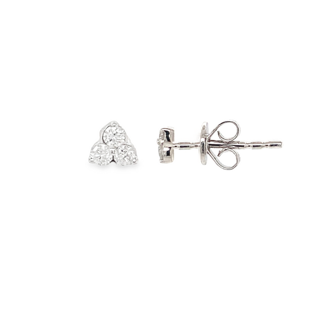 14K White Gold Diamonds Stud Earrings