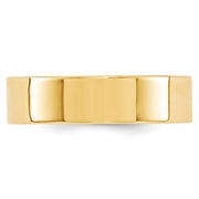 6MM Yellow Gold Flat Wedding Band