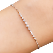 14K White Gold and Diamond Bracelet