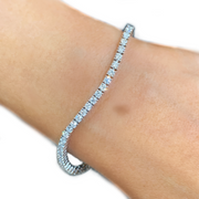 14K 2.76ct White Gold Laboratory Grown Tennis Bracelet