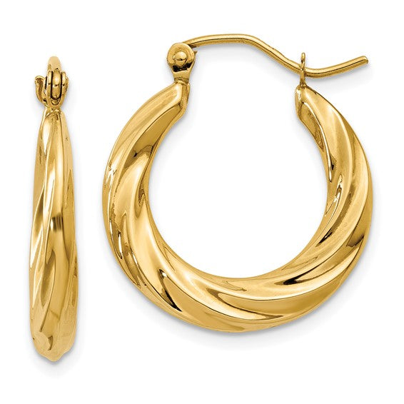 14K Yellow Gold Small Hoop Earrings