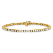 14k Yellow Gold 2.95ct Laboratory Grown Tennis Bracelet