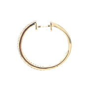 14K Yellow Gold Diamond Hoop