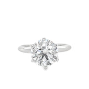 14K White Gold 2.50ct 6-Prong Solitaire Laboratory Grown Diamond Engagement Ring