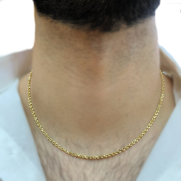 14K Rope Chain 18"