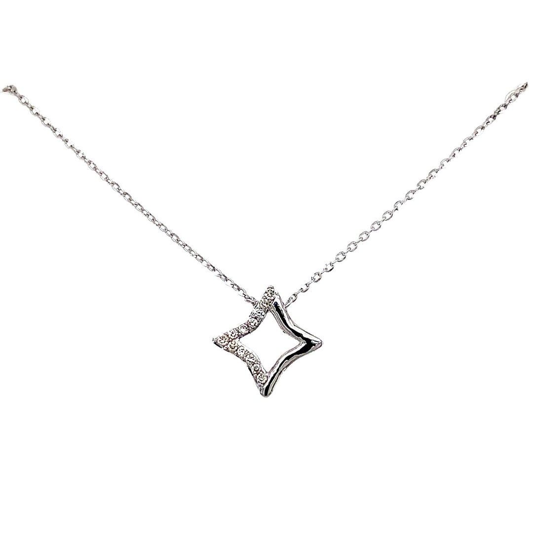 GEOMETRIC PENDANT discount WHITE GOLD 14k